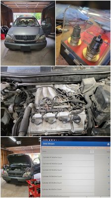 Spark plug replacement & ignition coil diagnosis - A customer came in due to misfires in cylinders 1 and 2.
At his request, I started replacing the spark plugs.
Once removed, I noticed they were in very good condition and came out easily — clearly replaced not long ago.
After testing, they all turned out to be working — only one had a bit of oil on it.

Still, I replaced all the spark plugs as requested.
After reassembly and testing, one misfire code remained on a single cylinder.

With the customer’s approval, I ran a diagnostic and found that one ignition coil was faulty.
We agreed to replace it.

✅ Job completed, engine runs smoothly, and the customer is happy.