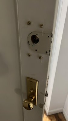 Residential Locksmith Service - This Door was using a normal bolt lock and we upgrade it with our high tech secured door lock Residential Locksmith Service - This Door was using a normal bolt lock and we upgrade it with our high tech secured door lock