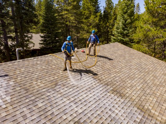 Roof Maxx Treatments - Older asphalt shingles become dry and brittle, but don't necessary have to be replaced. The Roof Maxx treatment extends the life of roof for 5 years, guaranteed. This new technology is made from food grade soy bean plants, so it's completely safe for people, pets, and the planet. Roof Maxx Treatments - Older asphalt shingles become dry and brittle, but don't necessary have to be replaced. The Roof Maxx treatment extends the life of roof for 5 years, guaranteed. This new technology is made from food grade soy bean plants, so it's completely safe for people, pets, and the planet.