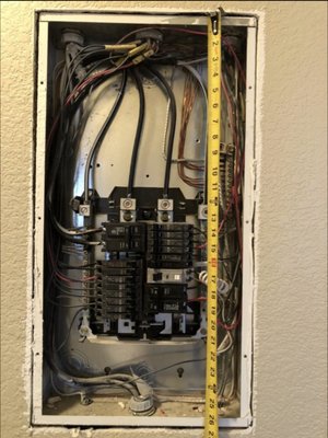 Electrical Panel Installation - This electrical panel was old, unsafe and undersized for the demand up the home. Client wanted to upgrade to a 200amp panel and it was our pleasure to serve them! Mrs. Gingbers said "This is truly a work of art!"
