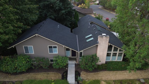 Roof Replacement 2026 - This August, we completed a full roof replacement featuring a new GAF Timberline HDZ roof system and brand-new skylights. From tear-off to final completion, the entire project was finished in just three days. The result is a fresh, updated look with enhanced curb appeal and dependable protection against Oregon’s harsh weather. A quality roof built to look great and stand up to the elements for years to come. Roof Replacement 2026 - This August, we completed a full roof replacement featuring a new GAF Timberline HDZ roof system and brand-new skylights. From tear-off to final completion, the entire project was finished in just three days. The result is a fresh, updated look with enhanced curb appeal and dependable protection against Oregon’s harsh weather. A quality roof built to look great and stand up to the elements for years to come.
