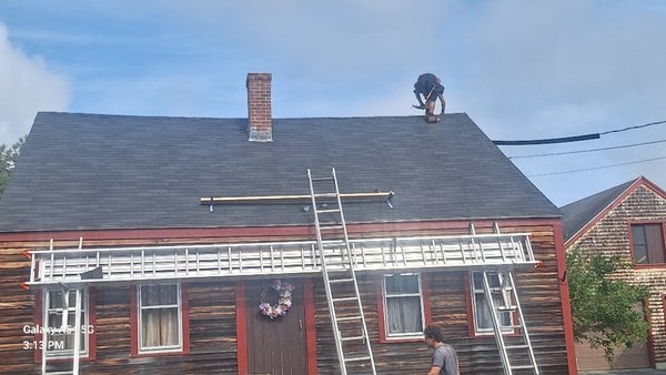 Farmhouse roof frame replacement project - We replaced all the framing on this old farmhouse in Scarborough Maine in 2024. Farmhouse roof frame replacement project - We replaced all the framing on this old farmhouse in Scarborough Maine in 2024.