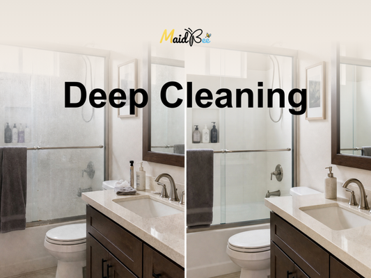 Deep Cleaning Services - Give your home the extra attention it deserves with MaidBee's professional deep cleaning services.
Our detailed residential deep cleaning is designed to tackle accumulated dust, dirt, grime, and buildup in areas that may be overlooked during routine housekeeping.
We focus on bathrooms, kitchens, countertops, fixtures, floors, baseboards, and other high-touch surfaces to help restore a cleaner, fresher living environment.
Deep cleaning is ideal for seasonal cleaning, spring cleaning, special occasions, first-time cleaning appointments, or homes that haven't received professional cleaning in a while.
Whether you need a one-time deep house cleaning or want to refresh your home before starting recurring cleaning services, MaidBee can help.
Request your personalized deep cleaning estimate today! Deep Cleaning Services - Give your home the extra attention it deserves with MaidBee's professional deep cleaning services.
Our detailed residential deep cleaning is designed to tackle accumulated dust, dirt, grime, and buildup in areas that may be overlooked during routine housekeeping.
We focus on bathrooms, kitchens, countertops, fixtures, floors, baseboards, and other high-touch surfaces to help restore a cleaner, fresher living environment.
Deep cleaning is ideal for seasonal cleaning, spring cleaning, special occasions, first-time cleaning appointments, or homes that haven't received professional cleaning in a while.
Whether you need a one-time deep house cleaning or want to refresh your home before starting recurring cleaning services, MaidBee can help.
Request your personalized deep cleaning estimate today!