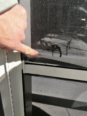 Screened in porch repair - This was a repair we did to the previous contractor not taking his time and don’t. The job correctly the first time Screened in porch repair - This was a repair we did to the previous contractor not taking his time and don’t. The job correctly the first time