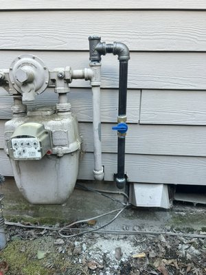 Converting from electric stove to gas stove - This customer needed a gas line run because they switched from an electric stove to a gas stove. Converting from electric stove to gas stove - This customer needed a gas line run because they switched from an electric stove to a gas stove.
