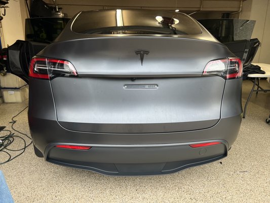 Matte PPF - Model Y - Client wanted the protection of PPF with the styling of matte PPF. Check out the results!