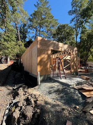 Two New Garages | Ground-Up Construction - Check out our Ground-Up Construction of Two Separate Garages in Walnut Creek, CA.
The work included site excavation and grading, construction of a 50-foot-long, 15-foot-high retaining wall, and installation of new concrete footings and foundations. Full structural framing was completed for both garages, followed by a comprehensive roofing system with asphalt shingle installation.
One of the garages included a full bathroom build-out. A total of seven skylights were installed to maximize natural light throughout both structures. The project also included garage door installation, with all structural, electrical, and plumbing systems installed and inspected.
One of our many projects delivering complex, multi-structure builds involving structural work, retaining walls, foundations, and full coordination from excavation through final completion. Two New Garages | Ground-Up Construction - Check out our Ground-Up Construction of Two Separate Garages in Walnut Creek, CA.
The work included site excavation and grading, construction of a 50-foot-long, 15-foot-high retaining wall, and installation of new concrete footings and foundations. Full structural framing was completed for both garages, followed by a comprehensive roofing system with asphalt shingle installation.
One of the garages included a full bathroom build-out. A total of seven skylights were installed to maximize natural light throughout both structures. The project also included garage door installation, with all structural, electrical, and plumbing systems installed and inspected.
One of our many projects delivering complex, multi-structure builds involving structural work, retaining walls, foundations, and full coordination from excavation through final completion.