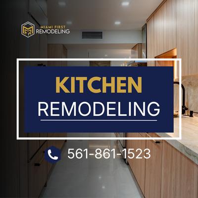 Kitchen Remodeling - Call Today at (561) 861-1523 for a Free, No-Obligation Remodeling Consultation

Miami First Remodeling is a trusted remodeling contractor serving homeowners throughout South Florida. We specialize in transforming homes with exceptional craftsmanship, innovative design, and personalized service. Whether you're renovating your kitchen, updating your bathroom, expanding your living space, or improving your home's exterior, our experienced team is committed to delivering results that exceed expectations.

Why Choose Miami First Remodeling?

Quality Craftsmanship – We take pride in delivering beautiful, durable renovations using premium materials and expert workmanship.

Experienced Professionals – Our knowledgeable team manages every stage of your project with precision, transparency, and attention to detail.

Personalized Solutions – Every home is different. We customize each remodel to fit your lifestyle, design preferences, and budget.

Our Services
Kitchen Remodeling
Bathroom Remodeling
Room Additions
Exterior Remodeling
Design & Permit Services
Our Process

Free Consultation – Discuss your remodeling goals, budget, and vision with our team.

Design & Planning – We develop a customized design and project plan tailored to your home.

Permitting & Preparation – We handle the necessary permits and prepare everything for construction.

Construction – Our skilled professionals complete your renovation with quality craftsmanship and clear communication.

Final Walkthrough – We review every detail to ensure you're completely satisfied with the finished project.

Why Homeowners Trust Miami First Remodeling

Our commitment to quality, honesty, and customer satisfaction has made us a trusted choice for home remodeling projects throughout South Florida. From the initial consultation to the final walkthrough, we work hard to make your remodeling experience smooth, efficient, and stress-free.

Call (561) 861-1523 today to schedule your free remodeling consultation.