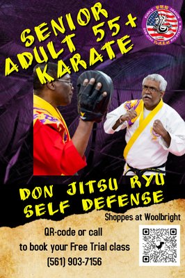 Seniors Karate age 55+ - Have you ever taken Karate when you were a child and now want to Get back into it? Or always wanted to try martial arts but just didn't find the time? Age is just a number. Work out with your Peers at your own pace. Self defense is for everyone, and here at Purple Dragon Karate, Florida we will work out with a routine that best fits you and your needs. With over 50 martial arts school world-wide, and over 10,000 martial arts students, blackbelts and Instructors, you are in good hands. Give us a call and we will set up your first trial for free. You'll never know if you never try. Seniors Karate age 55+ - Have you ever taken Karate when you were a child and now want to Get back into it? Or always wanted to try martial arts but just didn't find the time? Age is just a number. Work out with your Peers at your own pace. Self defense is for everyone, and here at Purple Dragon Karate, Florida we will work out with a routine that best fits you and your needs. With over 50 martial arts school world-wide, and over 10,000 martial arts students, blackbelts and Instructors, you are in good hands. Give us a call and we will set up your first trial for free. You'll never know if you never try.