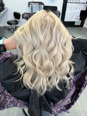 Hair coloring, extensions, fantasy, blond, balayage, highlights - All these models have a form of hair extension in their hair. From tape ins, beaded (I-tip), fusions (K-tip) or wefts.  We specialize in all types of hair extensions, Balayage services, highlighting, Baby lights, Blonding.