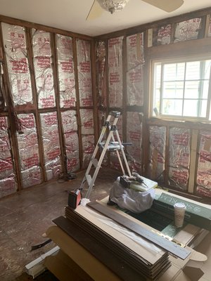 Floor installation - Subfloor was damaged with termites, repaired and installed new floors Floor installation - Subfloor was damaged with termites, repaired and installed new floors