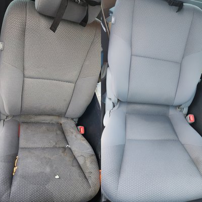 Smokers Restoration - Smoker's stained car seats? A disaster for most, but not for us! Our expert team at First Place Finish saved the day with our amazing extraction process. From dingy to dazzling, these seats look good as new! Contact us for your car's TLC. #FirstPlaceFinish #SeatExtraction #StainRemoval #BeforeAndAfter