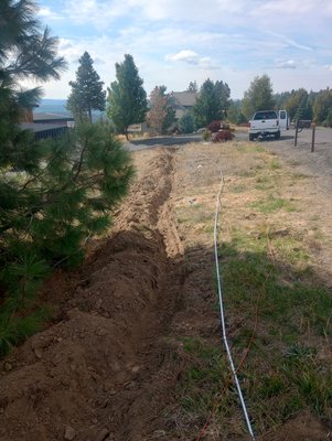 shallow Trench for low voltage conduit - customer need shallow Trench for low voltage solar lighting. conduit was layed out and just needed trenched. was a fun project shallow Trench for low voltage conduit - customer need shallow Trench for low voltage solar lighting. conduit was layed out and just needed trenched. was a fun project