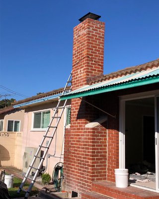 Chimney Repair - We fully repaired the interior and exterior of this brick chimney! This allows us for safe use and keeping it waterproof. We recommend that you get your chimney inspected once a year and then every 3 years we recommend doing a retouch to keep the unit functional, safe, and waterproof.
Call us today for chimney repair! Chimney Repair - We fully repaired the interior and exterior of this brick chimney! This allows us for safe use and keeping it waterproof. We recommend that you get your chimney inspected once a year and then every 3 years we recommend doing a retouch to keep the unit functional, safe, and waterproof.
Call us today for chimney repair!
