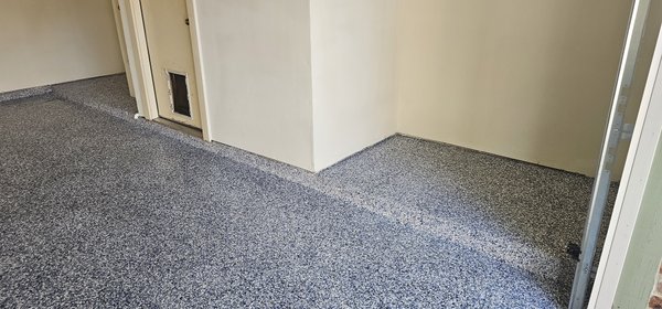 polyaspartic garage coating - the garage walls were painted and the cieling. I installed a polyaspartic flaked floor with polyaspartic topcoat. polyaspartic garage coating - the garage walls were painted and the cieling. I installed a polyaspartic flaked floor with polyaspartic topcoat.