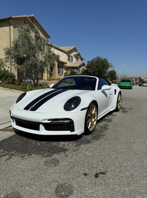 Stunning 992 Porsche Turbo S - Our amazing Client Brad asked us to work our magic. Gave this stunning spec Turbo S Cab our silver package maintenance wash!