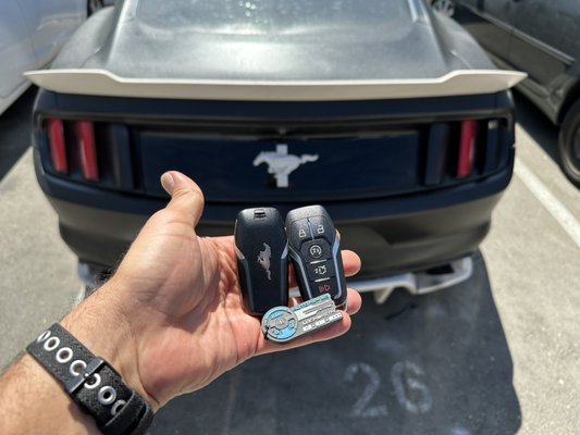 Spare key added and fixed old key as well - Spare key for a Ford Mustang made at the customer location with a very competitive pricing
Call or text for scheduling and availability
619-535-8000 Spare key added and fixed old key as well - Spare key for a Ford Mustang made at the customer location with a very competitive pricing
Call or text for scheduling and availability
619-535-8000