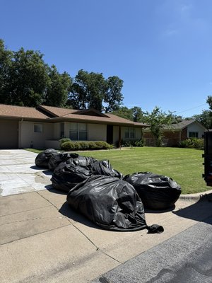 Insulation bag removal and haul off - Mustang Insulation Services called to remove 7 bags of rockwool insulation and haul it away from their customers home. We were able to complete this job within 15 minutes Insulation bag removal and haul off - Mustang Insulation Services called to remove 7 bags of rockwool insulation and haul it away from their customers home. We were able to complete this job within 15 minutes