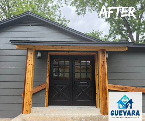 Exterior house painting - We recently completed a striking exterior makeover on this residential property in Austin, giving it a bold new identity. The client wanted a modern, eye-catching finish—so we delivered a deep charcoal grey that completely transformed the home’s curb appeal. To top it off, we applied a clear sealer to the cedar accents, enhancing their natural beauty and protecting the wood for years to come.
At Guevara Painting & Cleaning Service, we don’t just paint—we help bring design visions to life. From prep to final touch, we ensure clean lines, vibrant finishes, and long-lasting results using premium products.
🎨 Dark & modern exterior tones
🌲 Cedar enhancement with clear sealer
📍 Austin, TX – Residential transformation experts
Ready for a fresh new look? Let’s talk color. Exterior house painting - We recently completed a striking exterior makeover on this residential property in Austin, giving it a bold new identity. The client wanted a modern, eye-catching finish—so we delivered a deep charcoal grey that completely transformed the home’s curb appeal. To top it off, we applied a clear sealer to the cedar accents, enhancing their natural beauty and protecting the wood for years to come.
At Guevara Painting & Cleaning Service, we don’t just paint—we help bring design visions to life. From prep to final touch, we ensure clean lines, vibrant finishes, and long-lasting results using premium products.
🎨 Dark & modern exterior tones
🌲 Cedar enhancement with clear sealer
📍 Austin, TX – Residential transformation experts
Ready for a fresh new look? Let’s talk color.
