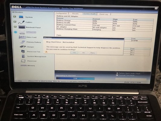 Laptop Hard-drive Problem - One of our customers laptop wouldn’t start up with error no hard drive found in his home office setting. We went onsite troubleshooted the problem and had the laptop back to normal within 2 hours. Call us today for all your technology help.