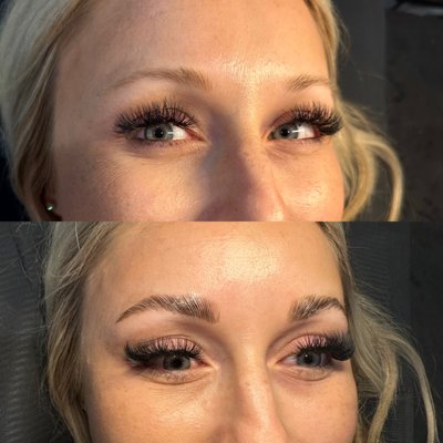 Brow Lamination and Lash extensions - I apply lash extensions with precision and care, ensuring that they enhance your natural lashes without causing any damage. I use only high-quality materials to ensure that your lashes remain healthy and beautiful for weeks to come.
My brow lamination services are designed to give you fuller, thicker, and more defined brows that perfectly complement your facial features. I work with you to create a look that is natural, yet striking, using only the highest quality products. Brow Lamination and Lash extensions - I apply lash extensions with precision and care, ensuring that they enhance your natural lashes without causing any damage. I use only high-quality materials to ensure that your lashes remain healthy and beautiful for weeks to come.
My brow lamination services are designed to give you fuller, thicker, and more defined brows that perfectly complement your facial features. I work with you to create a look that is natural, yet striking, using only the highest quality products.
