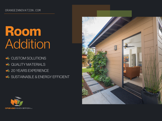 Room Addition - Our room addition service is ideal for families who love their neighborhood but need more space. We design and build additions that look and feel like they were always part of your home, matching rooflines, finishes and style. Whether you need an extra bedroom, a larger family room, a home office or a suite for guests, we handle planning, permits, structural work and interior finishes. We focus on natural light, good circulation and energy efficient construction so the new space is comfortable and practical. With Orange Innovation, your addition is carefully integrated and built to last. Room Addition - Our room addition service is ideal for families who love their neighborhood but need more space. We design and build additions that look and feel like they were always part of your home, matching rooflines, finishes and style. Whether you need an extra bedroom, a larger family room, a home office or a suite for guests, we handle planning, permits, structural work and interior finishes. We focus on natural light, good circulation and energy efficient construction so the new space is comfortable and practical. With Orange Innovation, your addition is carefully integrated and built to last.