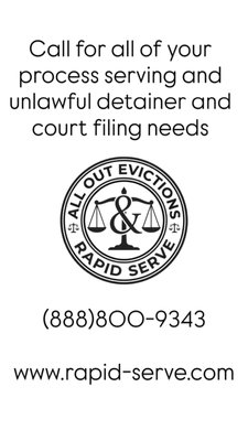 Advertisement - Advertisement: process serving and eviction service
Call today!