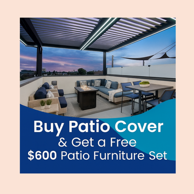 Free $600 Outdoor Furniture Set With Purchase - Looking to create your dream backyard oasis? Bluebonnet can help. Delivering the best patio covers, retractable screens and enclosures throughout Texas. We are giving our clients the opportunity to choose their outdoor furniture set from Amazon(up to $600).