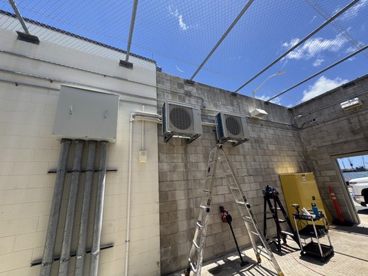Ford Island - Installed two 24,000 BTU wall mounted Daikin mini split units for a Switch gear room on Ford Island Ford Island - Installed two 24,000 BTU wall mounted Daikin mini split units for a Switch gear room on Ford Island