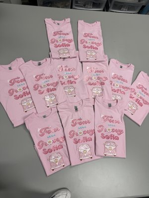Birthday Shirts - This was an order for a birthday party. Birthday Shirts - This was an order for a birthday party.