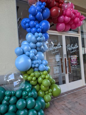 Grand opening balloons - Custom balloon garland for this grand opening event