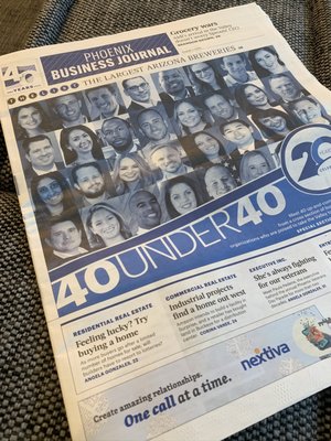 Phoenix Business Journal's Virtual Awards Shows - Phoenix Business Journal's Jim Poulin writes, "Amid the new normal of social distancing as a result of Covid-19, this has meant big changes for the way the Phoenix Business Journal produces its major awards programs and panel discussions in a shift to a virtual format.

For the 2020 Outstanding Women in Business awards, and for other events to be held later this year, the Business Journal, along with media partner KB Woods Public Relations, shot interviews with honorees over multiple days inside Culinary Roots at The Marilyn at 46th Street and Thomas Road. 

At the same time, I took many of the photos of the honorees that will be used in this year's Outstanding Women in Business awards special section of our weekly print and digital edition on Aug. 28.

For the past 20 years, the Business Journal has recognized 25 high-profile female executives at the Outstanding Women in Business awards show, usually held in person as a large gala breakfast at a major Valley hotel property.

This year, OWIB is the second major awards program the publication has undertaken, following the 40 Under 40 awards program which was held just a couple of weeks ago in a virtual format on Aug. 5.

To interview the 25 honorees, and this year's sponsors, required more than two weeks of scheduling, using controlled environments at The Marilyn that insured zero contact and distancing. Interviewing was done with shotgun microphones, and cameras set back by eight feet or more. Questions were kept simple to allow for shorter responses and get interview guests in and out in less than 15 minutes. This was followed up with time to clean and rearrange the location for the next person. 

In the end, KB Woods was able to create a show that runs about 45 minutes."