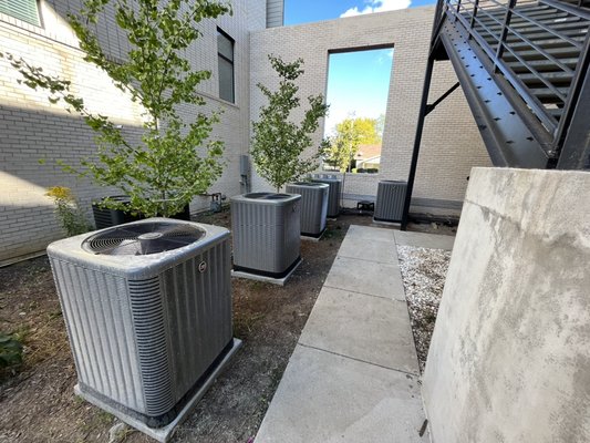 5 Rheem split systems we installed at a new construction restaurant in Nashville - This project we installed 5 commercial Rheem heat pump split systems at Aroi restaurant in Nashville. 5 Rheem split systems we installed at a new construction restaurant in Nashville - This project we installed 5 commercial Rheem heat pump split systems at Aroi restaurant in Nashville.
