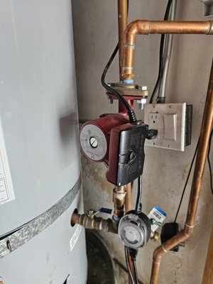 Hot water Recirculation Pump - New recirculation pump to get instant hot water.
