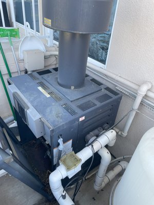 New Heater and Filter - This customer wanted a more efficient heater that wouldn’t block the view from their window. We removed the oversized old unit and installed a compact, energy-efficient heater that blends in seamlessly with the landscaping.

We also upgraded the aging filter to a high-performance cartridge model, reducing maintenance needs and improving water clarity.

Result:
A cleaner look, quieter operation, and lower utility bills — all while keeping the pool warm and clear.