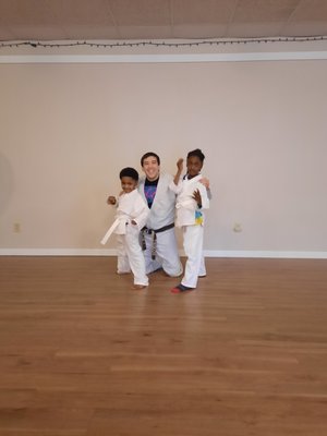 First students in our school - Can't wait to see these guys grow up and continue to train in the martial arts