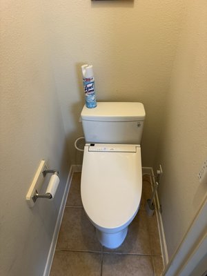 Replace toilet - Replaced an old toilet with a new Japanese bidet toilet, including full installation and setup.