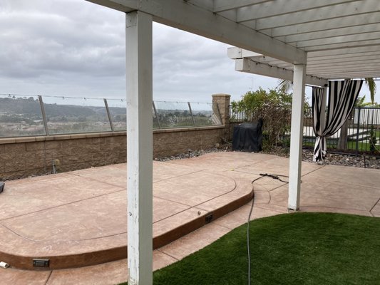 Sealed off a beautiful backyard in Carlsbad! - Pressure washed then sealed the entire back yard
