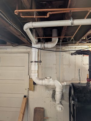 Bathroom renovation - Updated all old plumbing that was done in cast iron and was corroding, with PVC pipe and new copper water lines for this much needed bathroom update. Bathroom renovation - Updated all old plumbing that was done in cast iron and was corroding, with PVC pipe and new copper water lines for this much needed bathroom update.