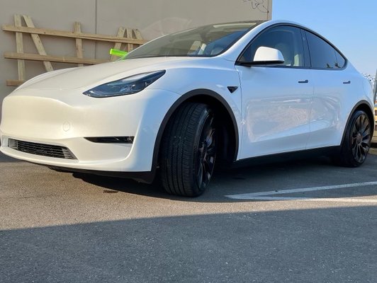 ‘23 Model Y full front PPF, ceramic IR window film, Alloygator wheel protection ring - This was a brand new Model Y that wanted to come in from delivery for wheel protection and window film. Unfortunately, we were not able to accommodate until the next week. When it came in as scheduled, the vehicle had already been a victim of curb violence. We covered it up with Alloygator wheel protection ring, so next time, the curb won’t be able to harm the new wheels. During the install of the wheel protection and window film, customer called and wanted to add a full front Kavaca paint protection film. This vehicle is now protected from the harmful elements and hopefully it will not become a victim of curb violence again. ‘23 Model Y full front PPF, ceramic IR window film, Alloygator wheel protection ring - This was a brand new Model Y that wanted to come in from delivery for wheel protection and window film. Unfortunately, we were not able to accommodate until the next week. When it came in as scheduled, the vehicle had already been a victim of curb violence. We covered it up with Alloygator wheel protection ring, so next time, the curb won’t be able to harm the new wheels. During the install of the wheel protection and window film, customer called and wanted to add a full front Kavaca paint protection film. This vehicle is now protected from the harmful elements and hopefully it will not become a victim of curb violence again.