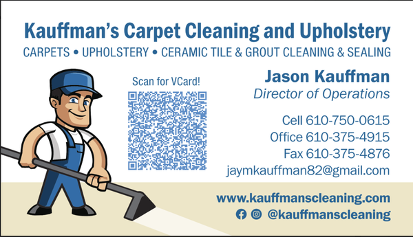 Carpet Cleaning and Upholstery - Business Card/Contact Information Carpet Cleaning and Upholstery - Business Card/Contact Information