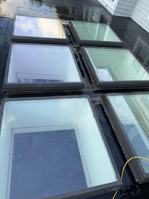 Skylight window cleaning - this job was done in Port, Washington, New York, for a client who called us out to have his skylights and all windows on the exterior cleaned using our professional window cleaning machines that use purified water to leave a streak, free mark . Skylight window cleaning - this job was done in Port, Washington, New York, for a client who called us out to have his skylights and all windows on the exterior cleaned using our professional window cleaning machines that use purified water to leave a streak, free mark .