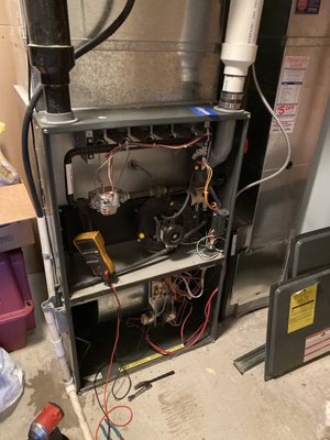Furnace repair by Vero Mechanical 24/7 service 403 828 4420 - The furnace wasn't heating up the house. The customer explained that the flame went off after a couple of minutes of resetting the furnace. The motor wasn't working well. We replaced and installed a new motor the same day. Furnace repair by Vero Mechanical 24/7 service 403 828 4420 - The furnace wasn't heating up the house. The customer explained that the flame went off after a couple of minutes of resetting the furnace. The motor wasn't working well. We replaced and installed a new motor the same day.