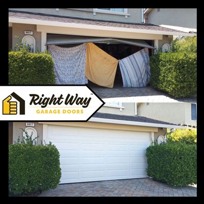 Old Door To New Door! - Old flip-up style garage doors to modern glass garage doors. Old Door To New Door! - Old flip-up style garage doors to modern glass garage doors.