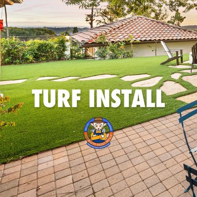 Artificial Turf Installation - We performed turf installation where gravel used to be and created a great turf playground for client's dog. Artificial Turf Installation - We performed turf installation where gravel used to be and created a great turf playground for client's dog.