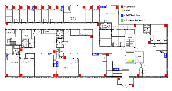 Video Surveillance Systems - 32 camera 5MP POE video surveillance system installation at a commercial location. Video Surveillance Systems - 32 camera 5MP POE video surveillance system installation at a commercial location.