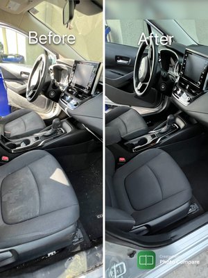 Seat Stain Removal – Toyota Corolla (Aurora, CO) - Our mobile detailing team restored heavily stained cloth seats on a Toyota Corolla in Aurora. We performed a deep interior vacuum, upholstery shampoo, and fabric extraction to lift set-in stains and refresh the seats. The result was a clean, odor-free interior with noticeably brighter fabric.
If you need seat stain removal or mobile auto detailing in Aurora or the Denver area, we come directly to you. Seat Stain Removal – Toyota Corolla (Aurora, CO) - Our mobile detailing team restored heavily stained cloth seats on a Toyota Corolla in Aurora. We performed a deep interior vacuum, upholstery shampoo, and fabric extraction to lift set-in stains and refresh the seats. The result was a clean, odor-free interior with noticeably brighter fabric.
If you need seat stain removal or mobile auto detailing in Aurora or the Denver area, we come directly to you.