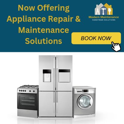 NOW offering Appliance repairs and servicing in 2024! - Offering appliance repair and maintenance solutions for your home. We fix, install, and remove appliances, its simple! NOW offering Appliance repairs and servicing in 2024! - Offering appliance repair and maintenance solutions for your home. We fix, install, and remove appliances, its simple!