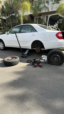 Tire Changes - Flat tire? We’ve got your back—literally! Check out our pros in action, swapping tires faster than you can say 'spare me.' Roadside rescues are our specialty, one lug nut at a time. Tire Changes - Flat tire? We’ve got your back—literally! Check out our pros in action, swapping tires faster than you can say 'spare me.' Roadside rescues are our specialty, one lug nut at a time.