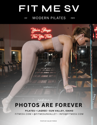 Featured in Rocky Mountain Bride Magazine | Idaho 2026 Issue - Fit Me SV was proudly featured in the 2026 Idaho Edition of Rocky Mountain Bride magazine. This full-page advertisement showcases our Lagree studio and classes in Sun Valley and highlights our passion for helping people build strength, confidence, and mobility through intentional movement. We love welcoming locals, visitors, bridal parties, couples, and wedding guests looking for a unique wellness experience in the heart of Sun Valley. Photography by Halsey Pierce.